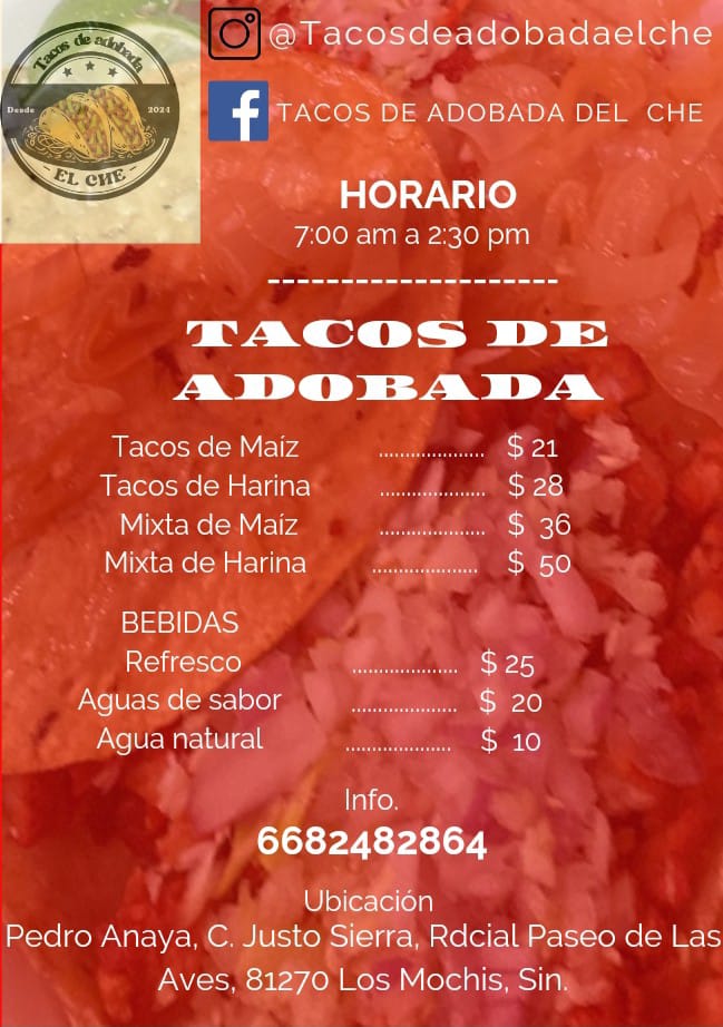 Tacos De Adobada "EL CHE"
