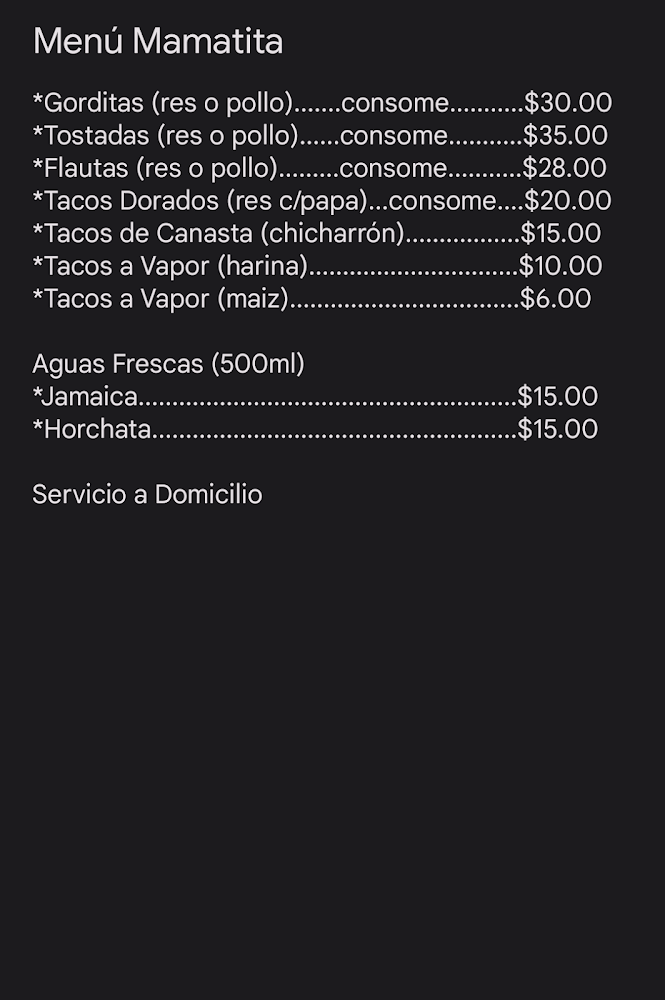 Cocina Tradicional Mexicana Mamatita