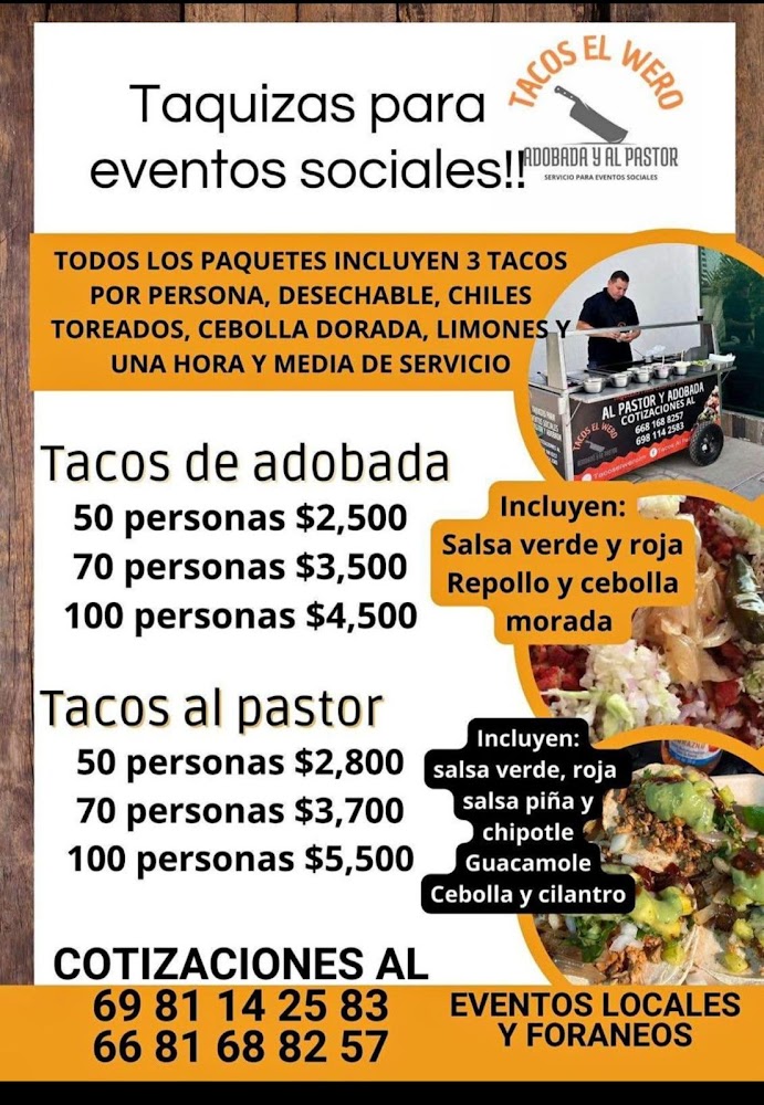 Taquizas para eventos el Wero