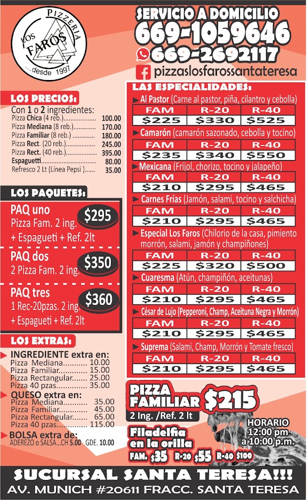 Pizzas Los Faros el Conchi