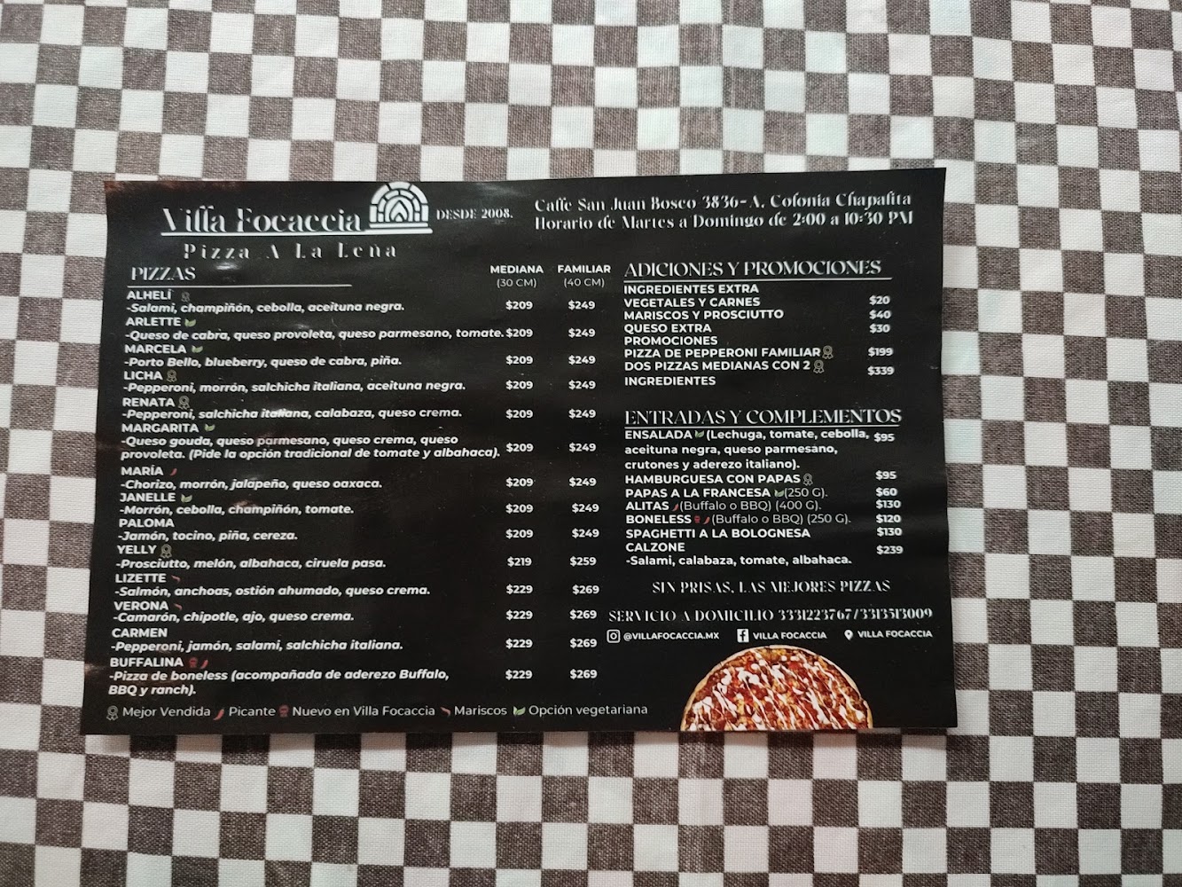 Villa Focaccia Pizzas a la Leña
