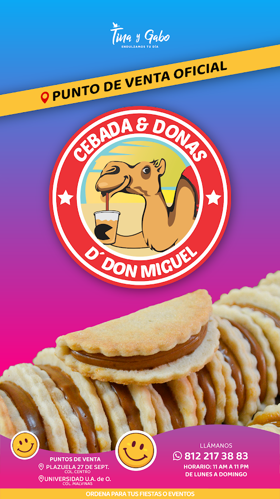 Distribuidor Empanaditas Tina y Gabo (Cebada y donas Don Miguel U de O)