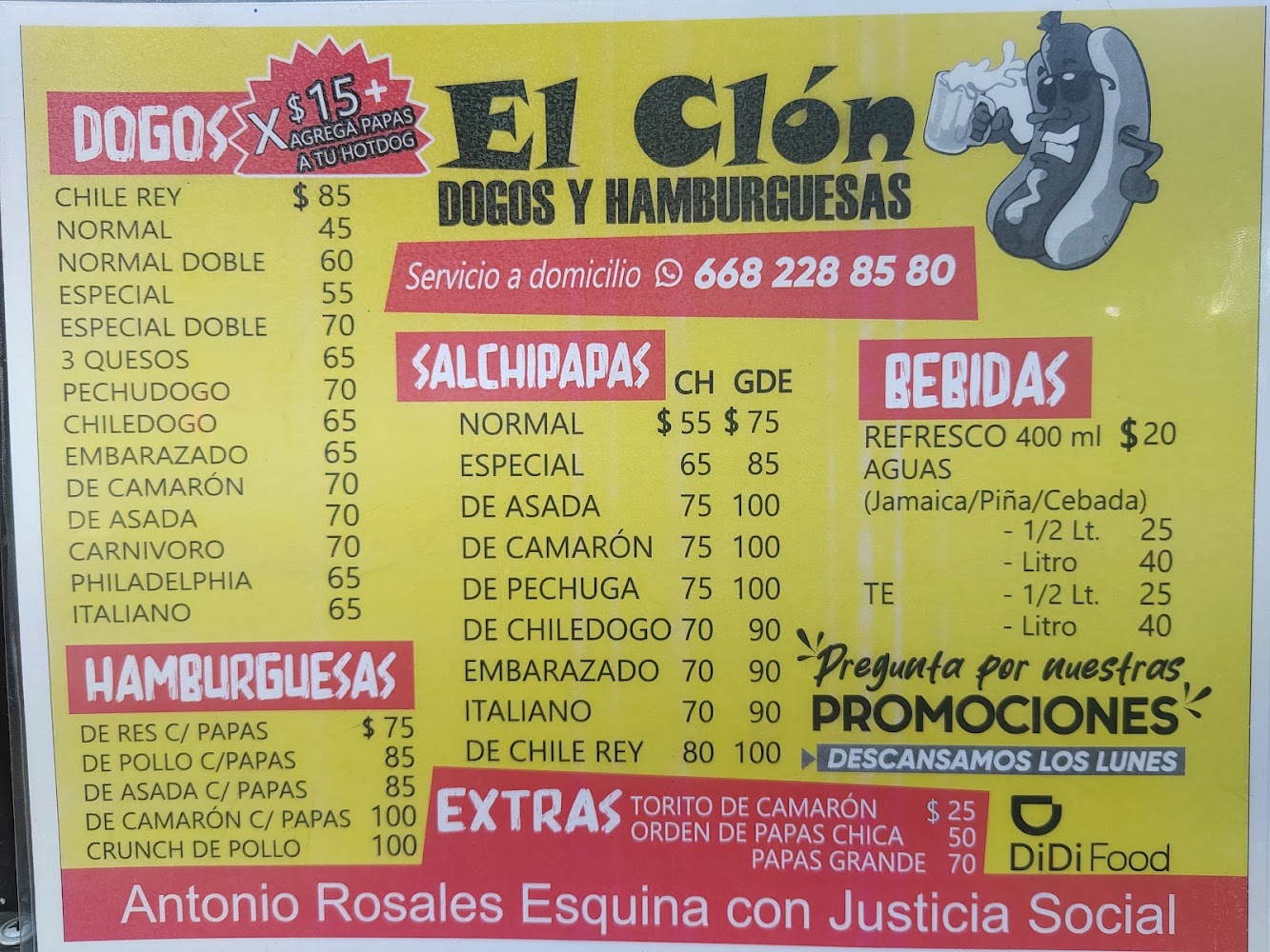 EL CLON DOGOS Y HAMBURGUESAS