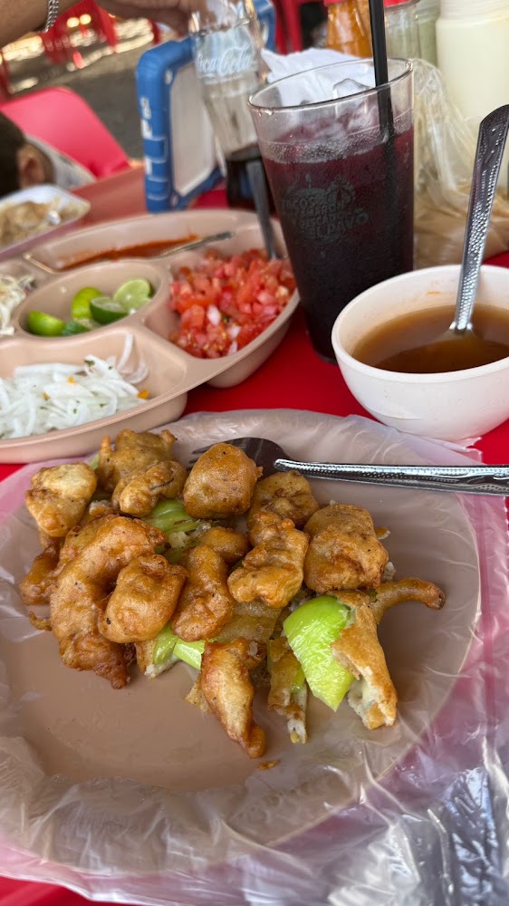 Tacos de camaron y pescado el pavo