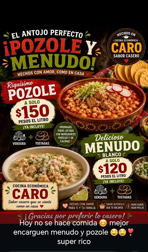 Cocina Económica Caro