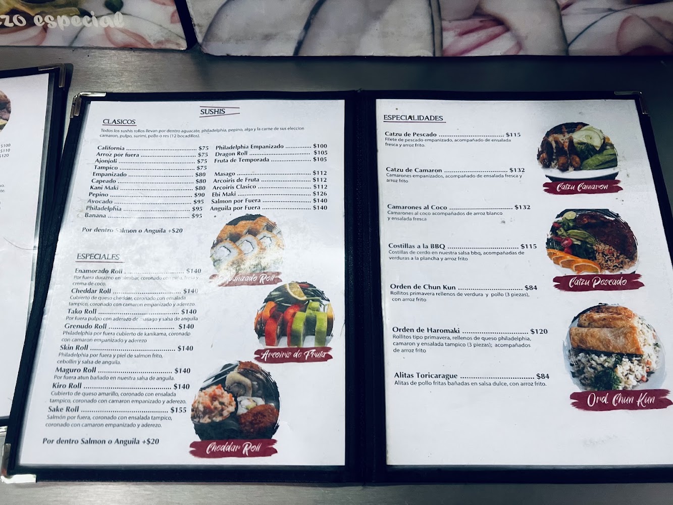 Comida oriental japonesa y China