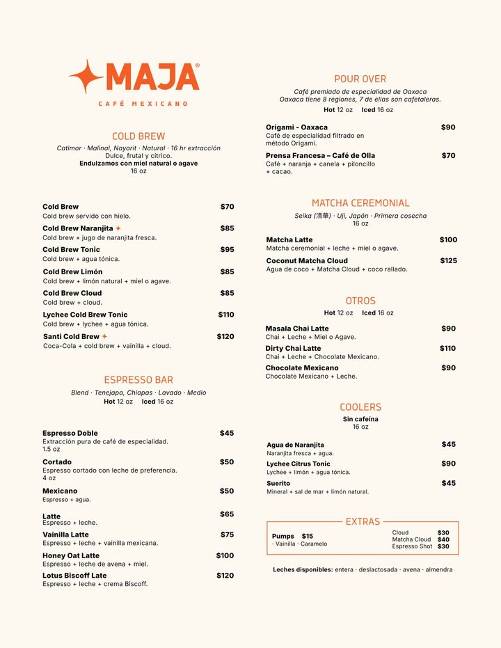 Cueva MAJA Café Mexicano · Corporativo 120