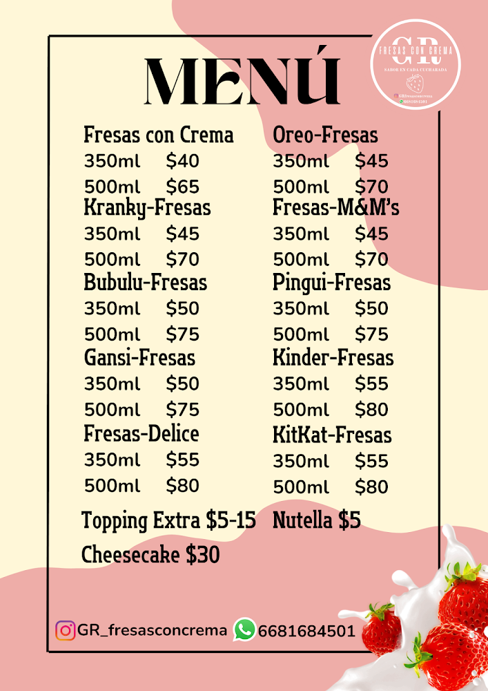 GR fresas con crema