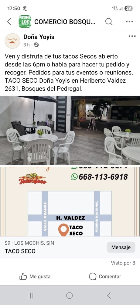 Taco Seco Doña Yoyis