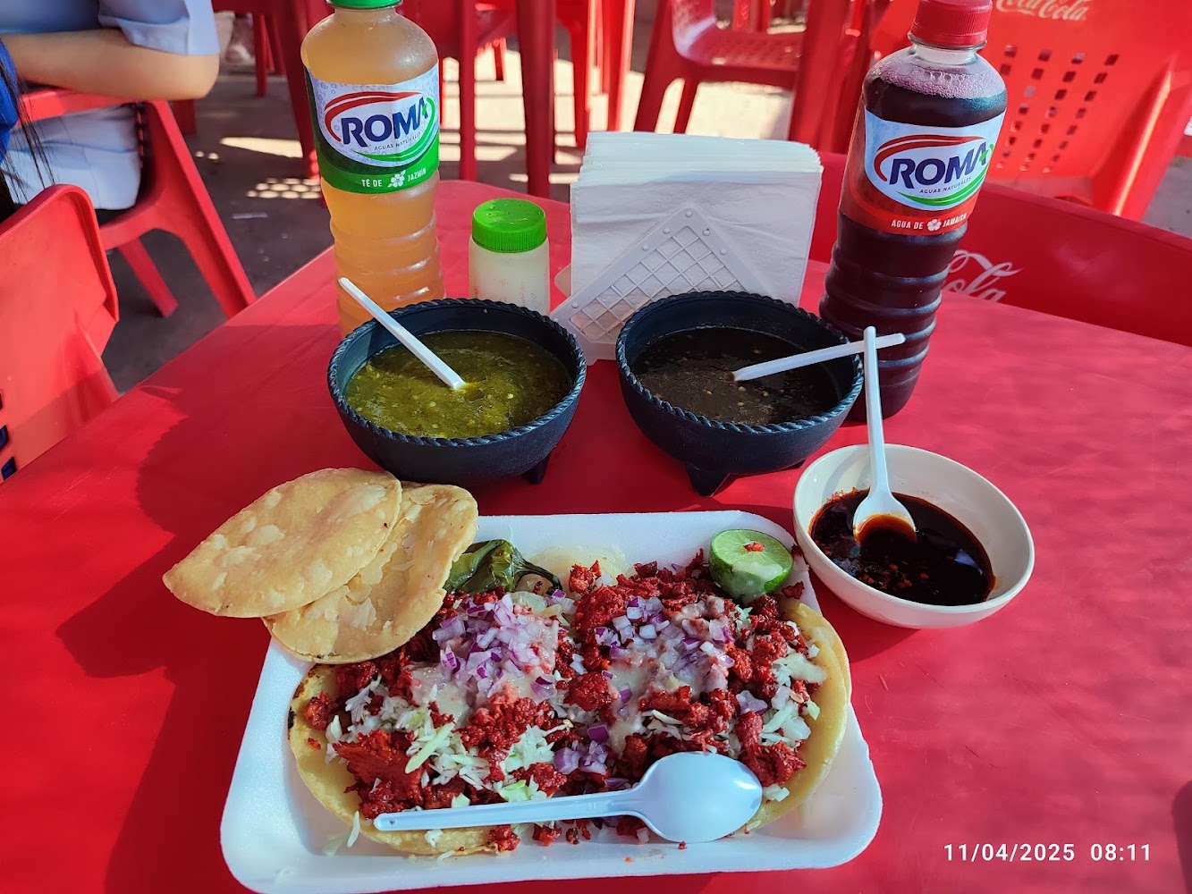Tacos de adobada El buen sabor 2