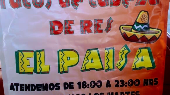 Tacos de cabeza El Paisa
