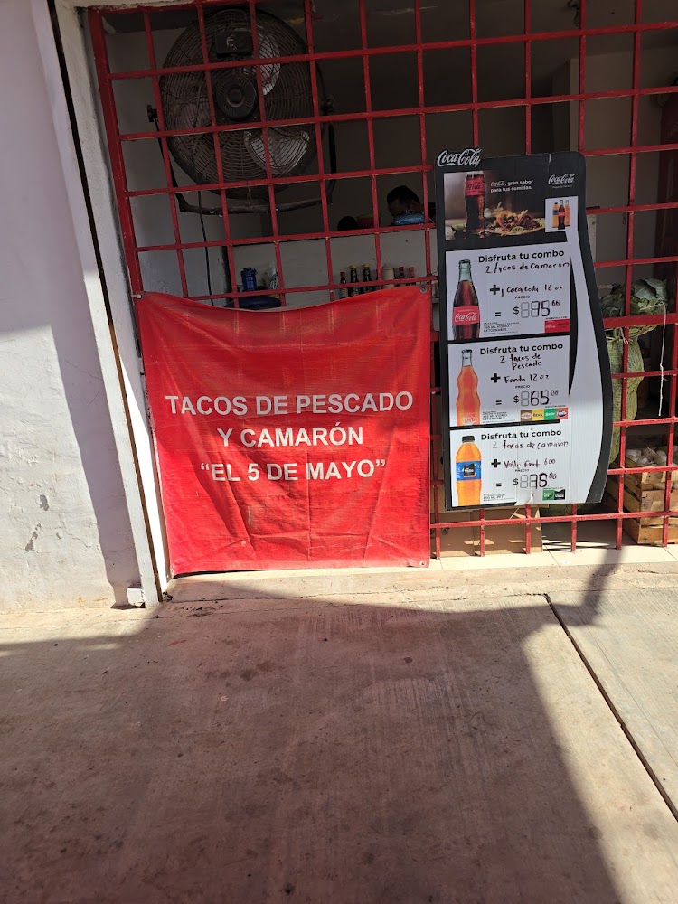 Tacos de pescado y camarón el 5 de mayo