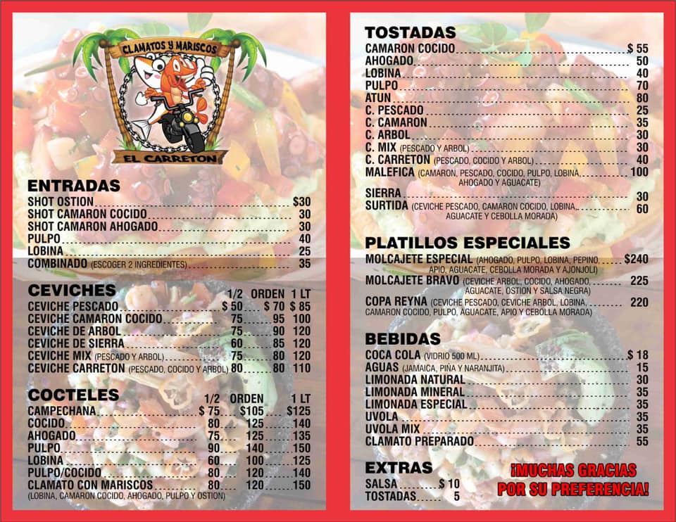 Clamatos y mariscos "El Carretón"