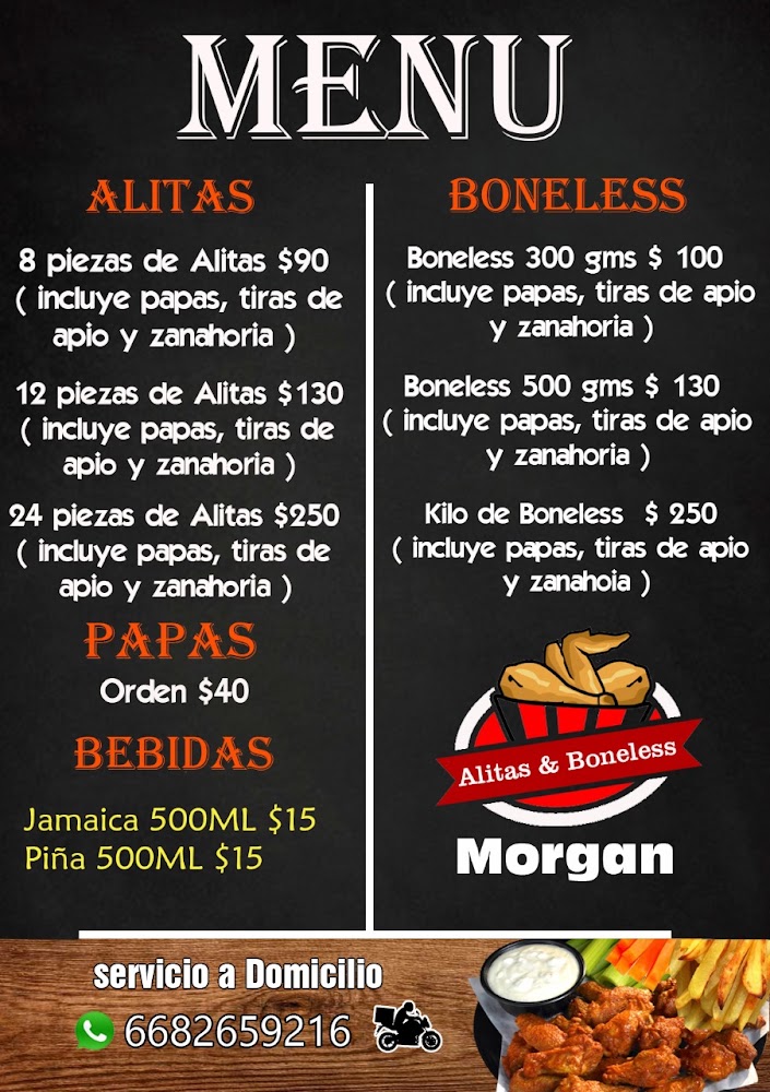 Alitas y Boneless Morgan