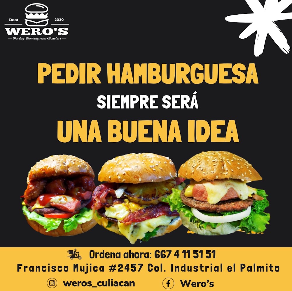 Wero's Hot Dogs, Hamburguesas y Boneless