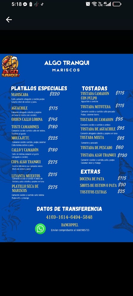 Mariscos algo tranqui