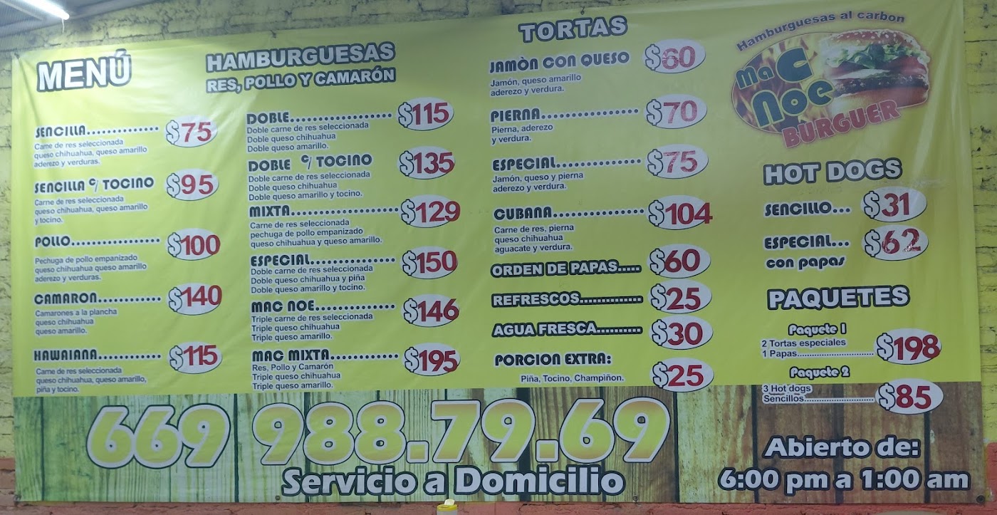 Hamburguesas Mac Noe