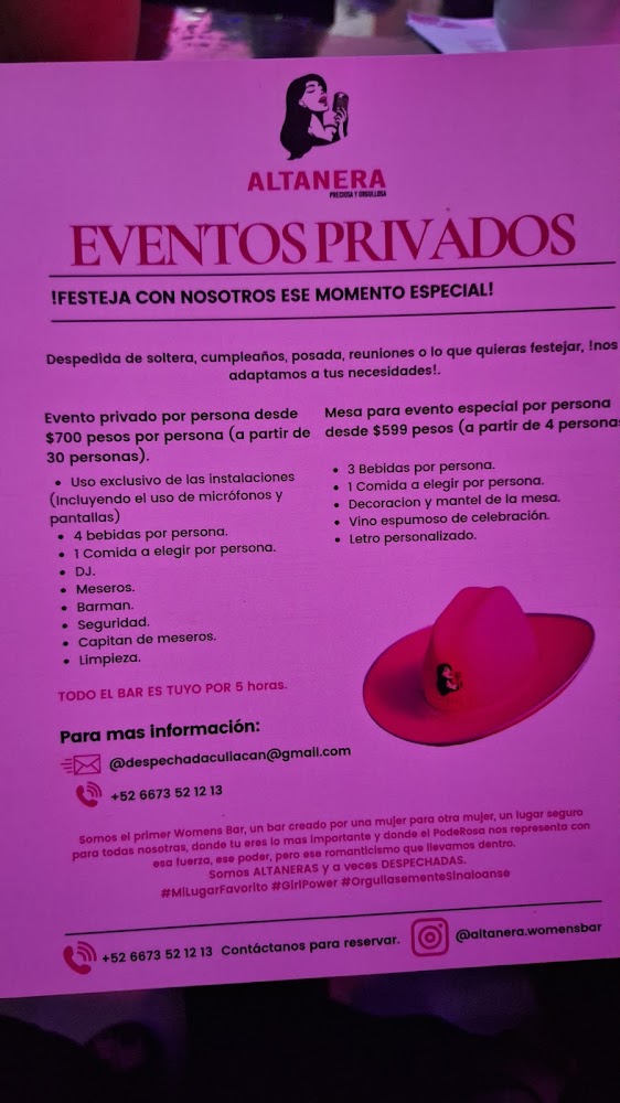 Altanera Women’s Bar