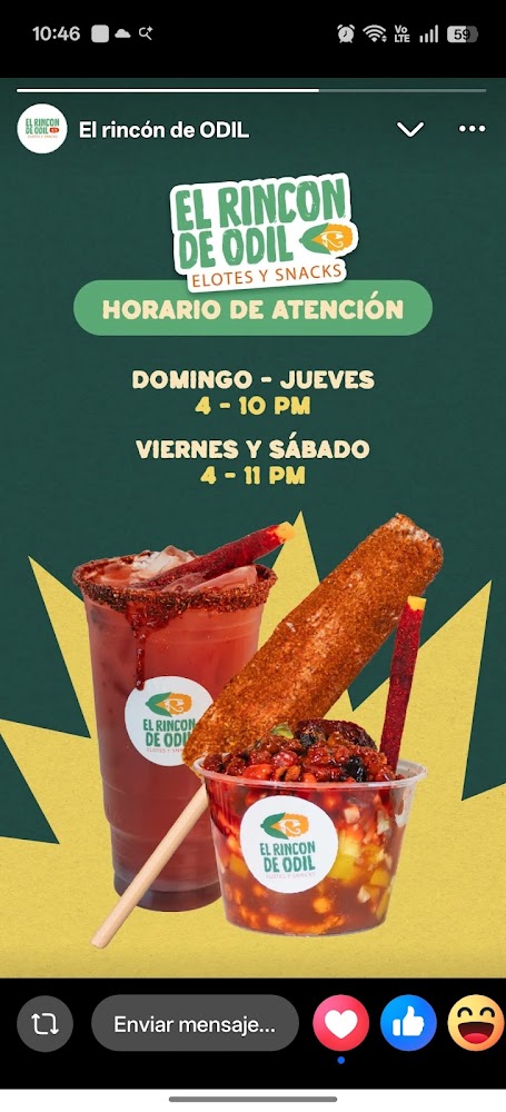 El rincon de Odil elotes y snacks