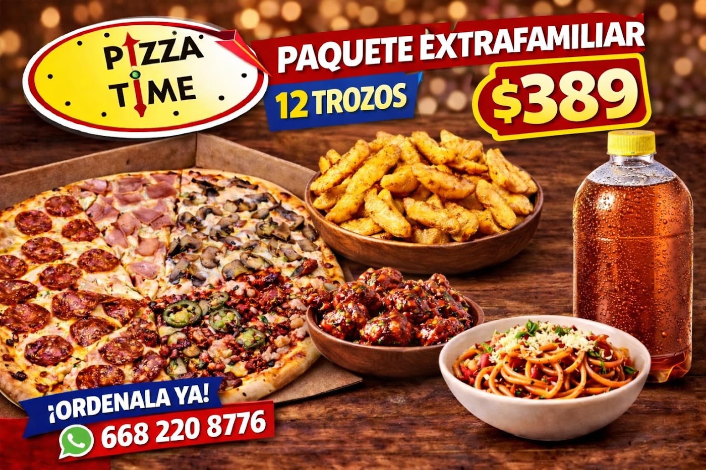 Pizza Time ¨ Orilla rellena queso Philadelphia¨