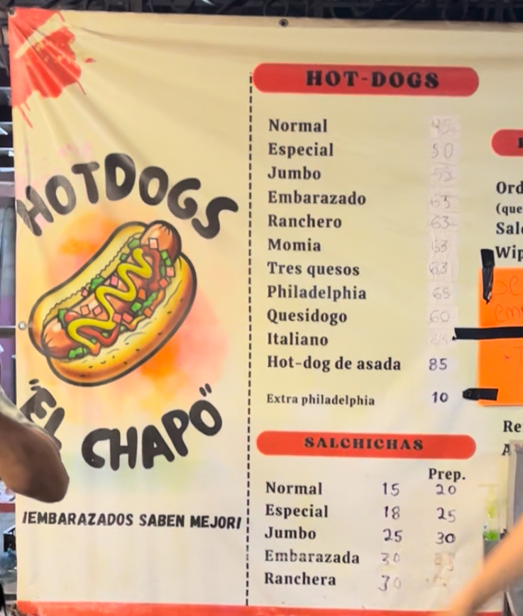 Hot Dogs “el Chapo Original”