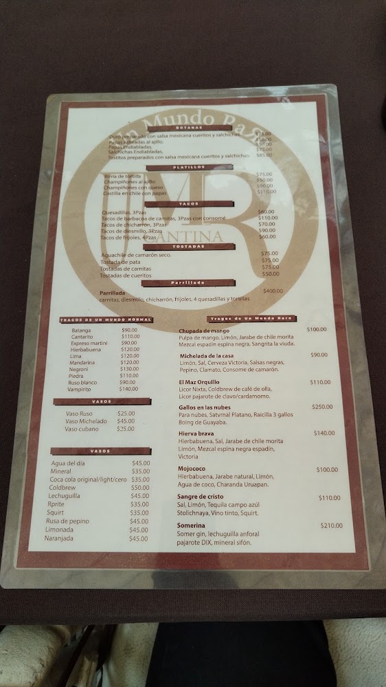 Un Mundo Raro CANTINA