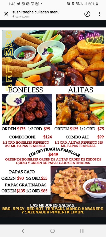 TRAGHA Culiacán · Sushi & Wings