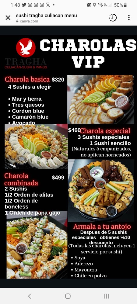 TRAGHA Culiacán · Sushi & Wings