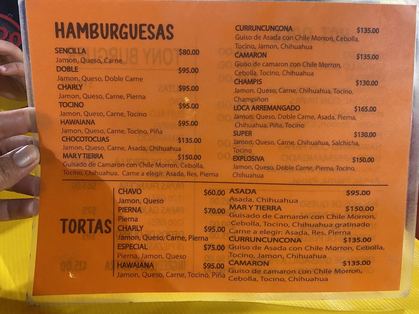 Hamburguesas Tony