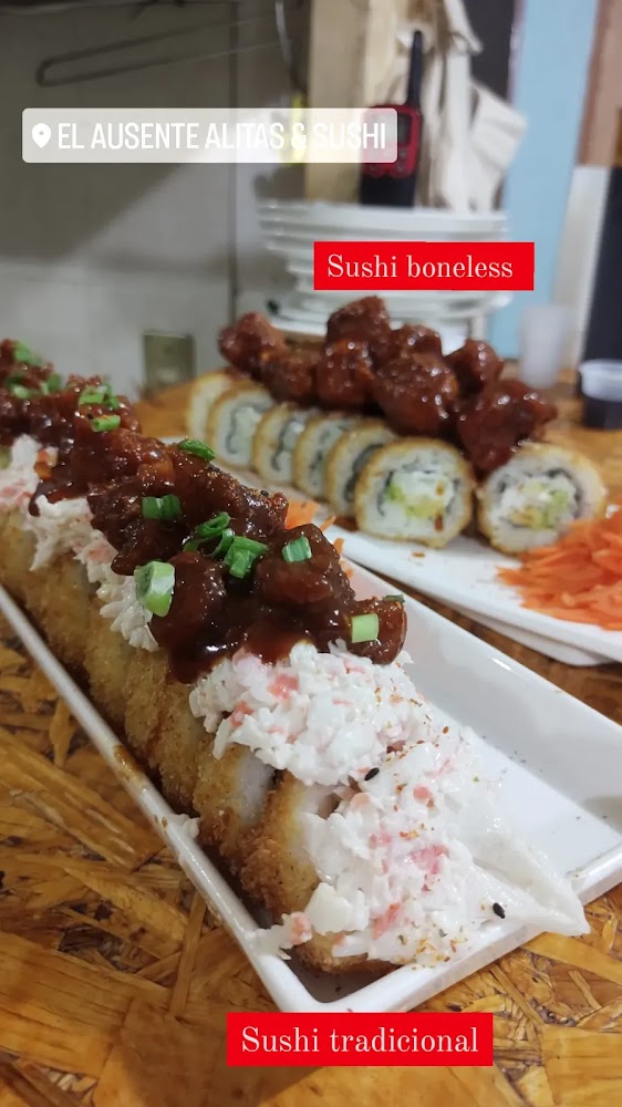 El Ausente alitas y sushi