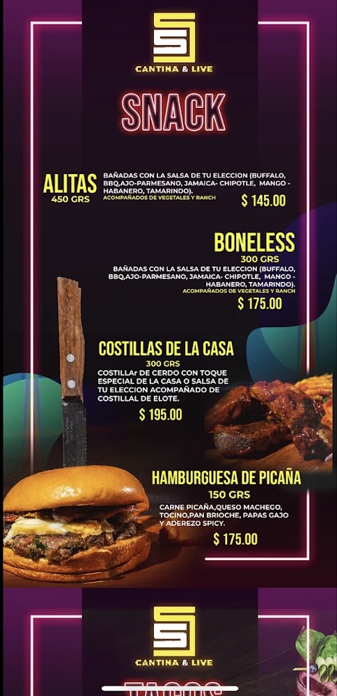 Cinco cinco cantina live