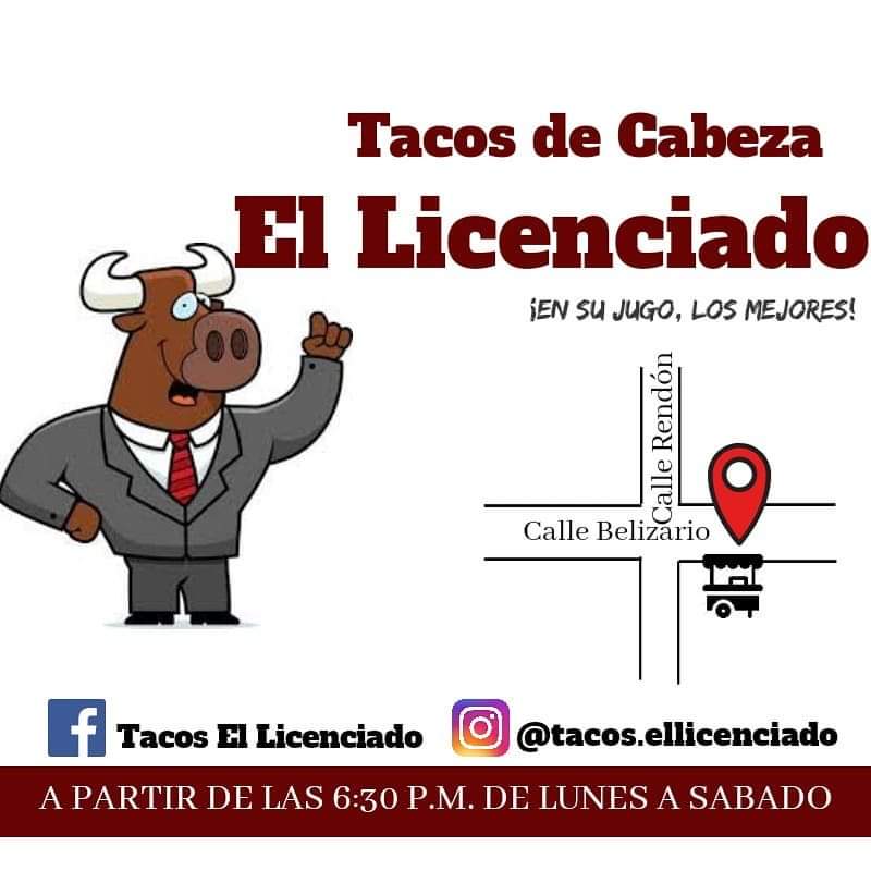 Tacos de cabeza el licenciado